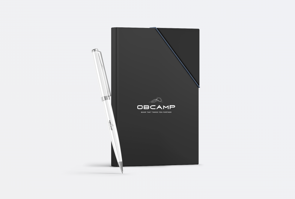 OBCAMP Stift und Notizbuch
