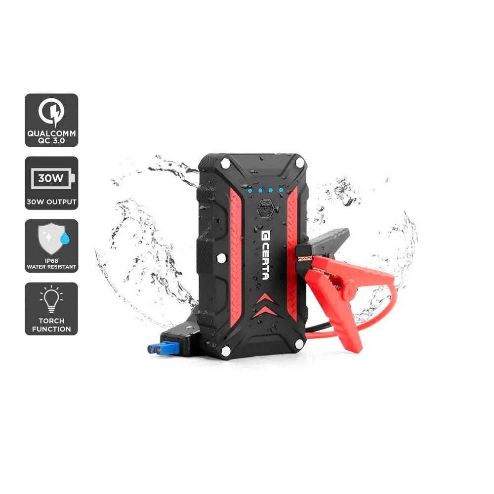 Certa 1,000A 12,000mAh Water Resistant Portable Jump Starter