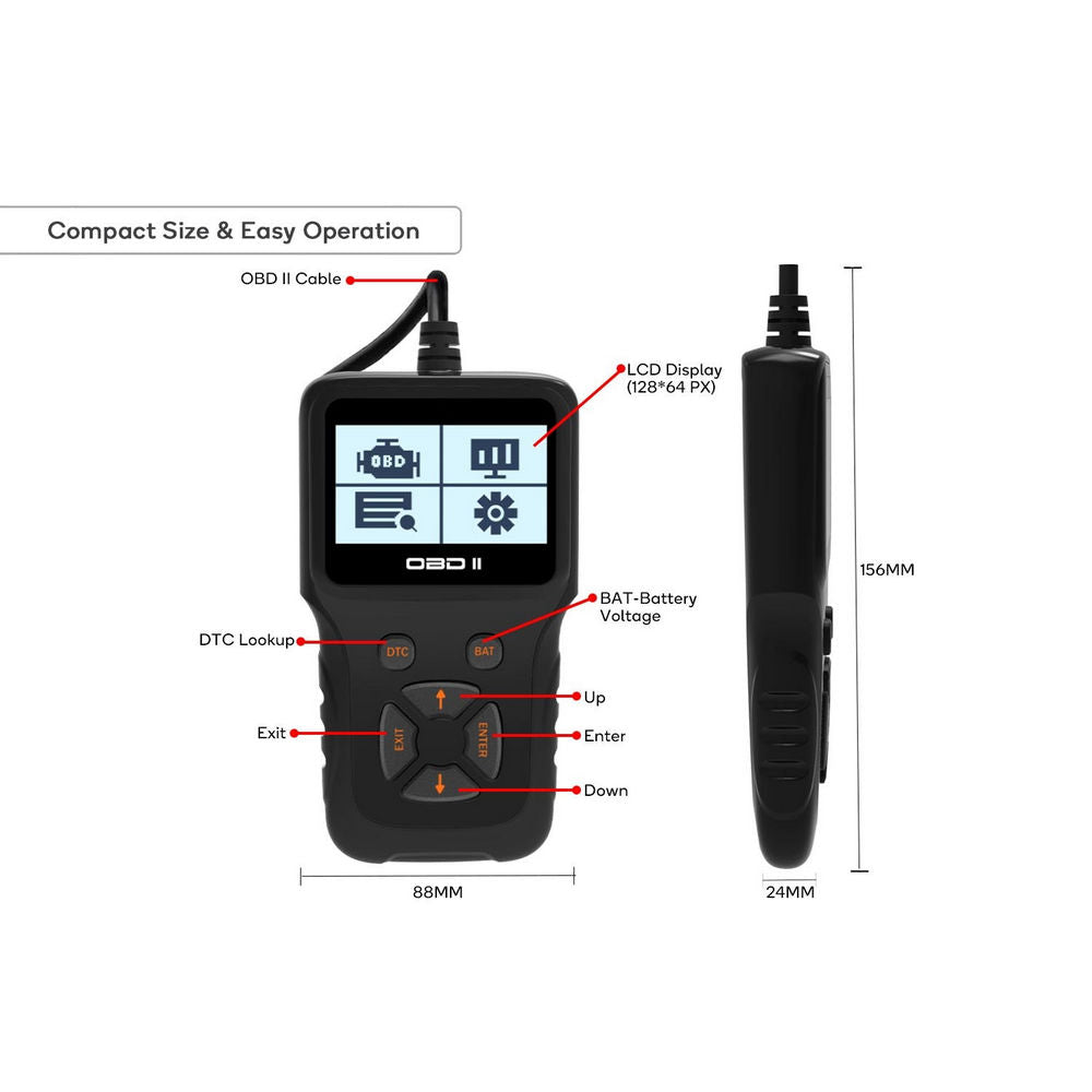 Certa Universal OBDII OBD2 Scanner Car Engine Fault Code Reader Diagnostic Tool